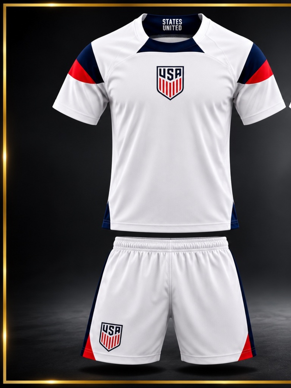 🇺🇸 USA Kids Youth White Soccer Kit – Home Edition